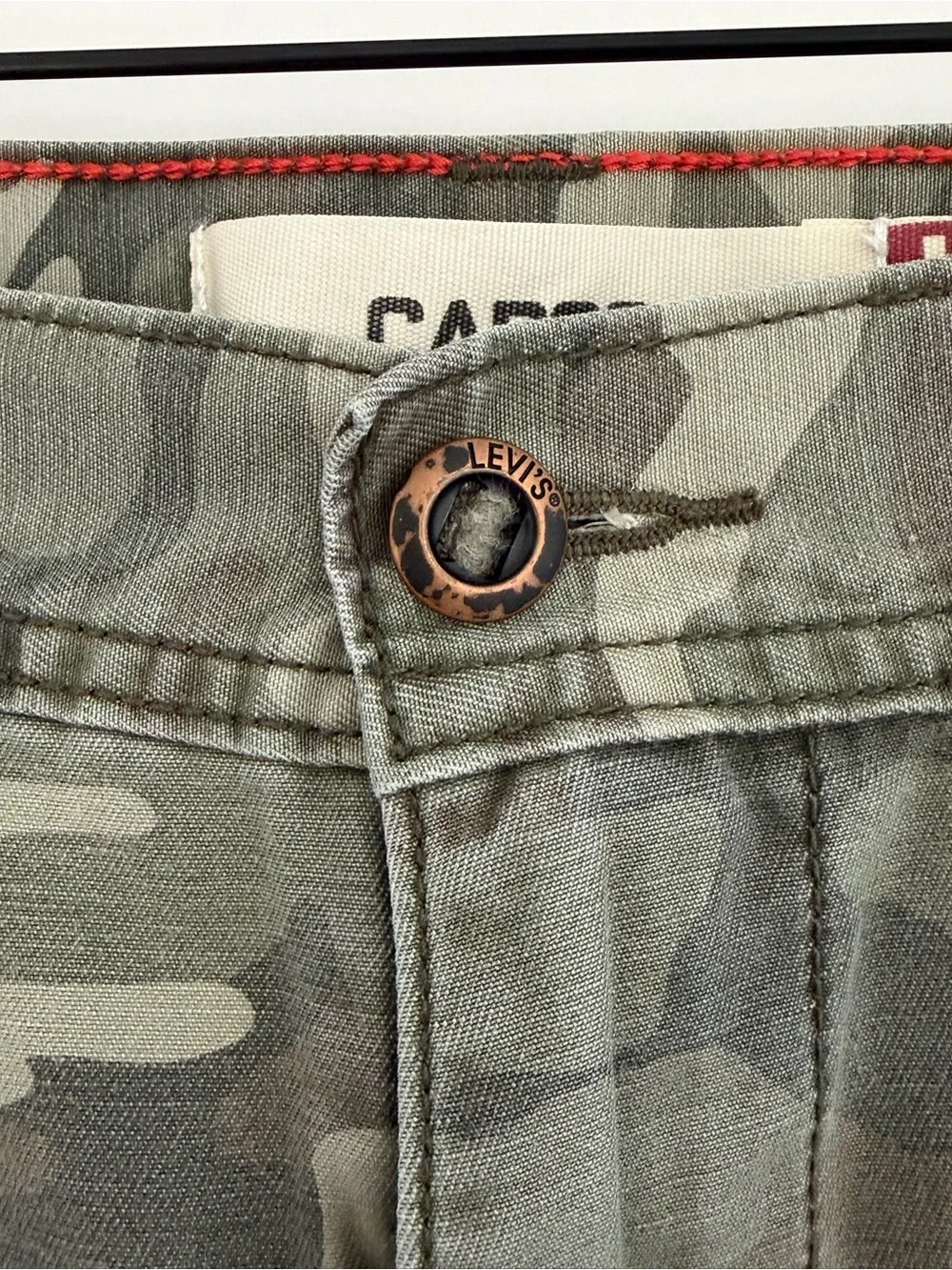 Levi's Men's Workwear Camo Cargo Shorts Baggy Heavyweight Size 40